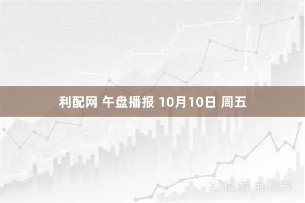 利配网 午盘播报 10月10日 周五